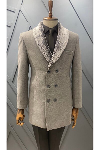 BT BABA TERZİ Slimfit Double Breasted Stamp Coat