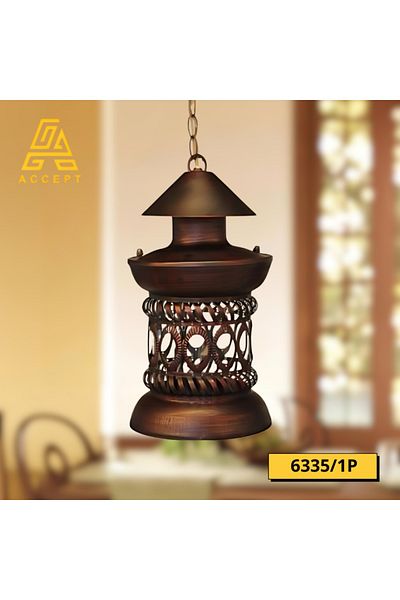 ACCEPT High Quality Antique Brass Lantern Hanging Chandelier with E27 Base