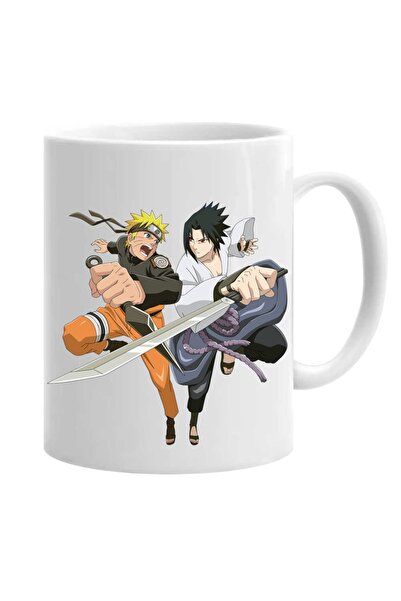 OEM Cana albă personalizată naruto vs sasuke, INOVATIX®. 330 ml