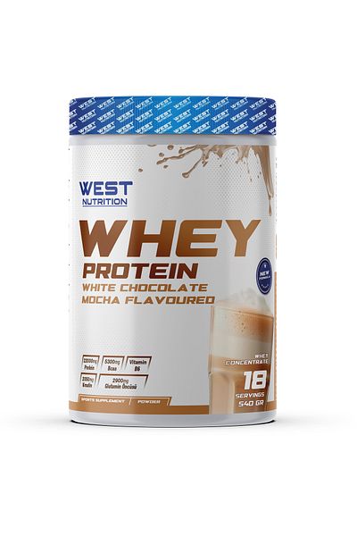 West Nutrition Whey Protein Powder 540 Gr 18 Servings White Chocolate Mocha