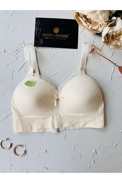 İntive Lingerie كوب Celine C، دانتيل منسوج من نسيج البولاميد فائق الراحة مع ملمس الخيزران بدون سلك داخلي بدون دعم Sutya