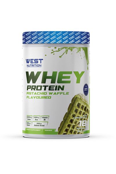 West Nutrition Whey Protein Powder 540 Gr 18 Servings Pistachio Waffle Flavored