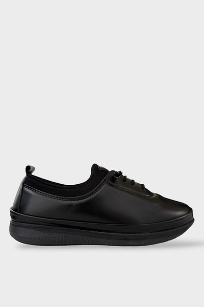 Liger Women's Daily Lightweight Seasonal Comfortable Smart Lacing Orthopedic Casual Shoes Black - Black