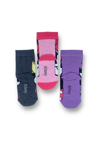 Disney Minnie Mouse Licensed Girl's 3 Pairs Socks 21553