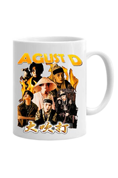 OEM Cana albă personalizată bts suga agust d, INOVATIX®. 330 ml