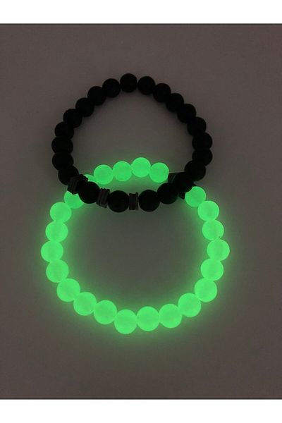 Sewor Glow in the Dark Phosphorescent Cat's Eye Bracelet Set 2 Pieces