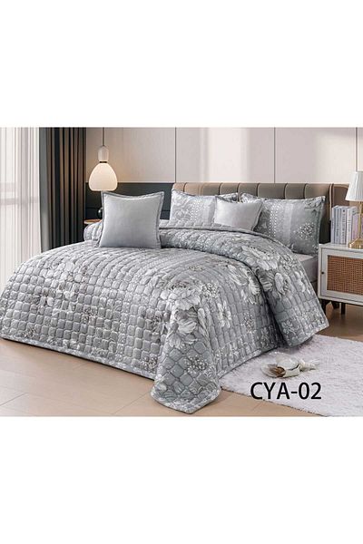 i love home Soft velvet double duvet set, 6 pieces, compressed filling, duvet size 220 x 240 cm