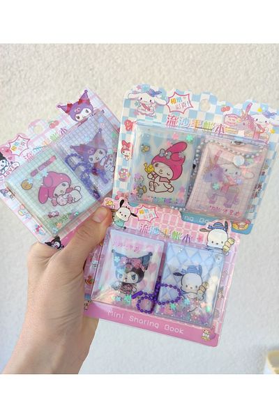 senacacollection 2-Pack Sanrio Juicy Sticker Notebook with Keychain