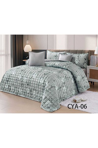 i love home Soft velvet double duvet set, 6 pieces, compressed filling, duvet size 220 x 240 cm