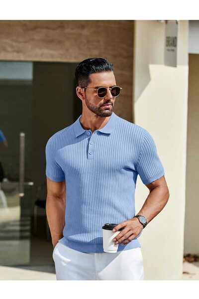 youknitwear you Πλεκτό μπλουζάκι Carbon Polo Neck