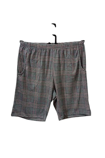 Erse Combed Cotton Plaid Pocket Casual Shorts