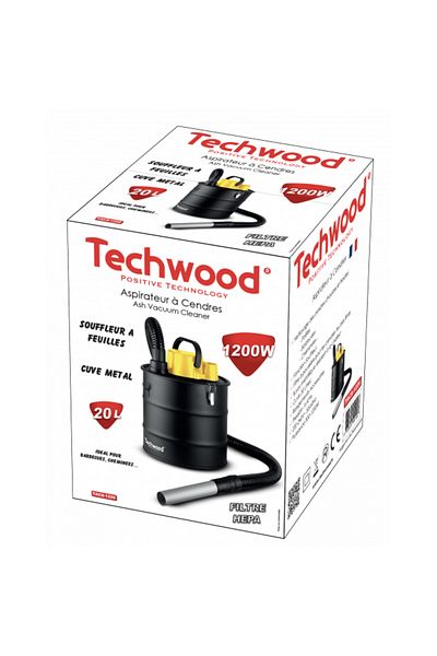 Techwood Ash vacuum cleaner Techwood TACS-1226, 800W, 20L, 16 KPA
