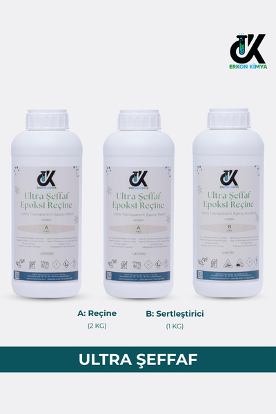 ERKON KİMYA Ultra Şeffaf Hobi Epoksi 3 Kg