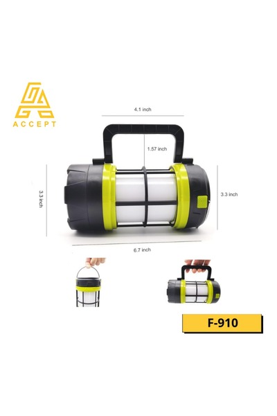 Generic Rechargeable Solar Powered LED Camping Emergency Flashlight with 7 Lighting Modes