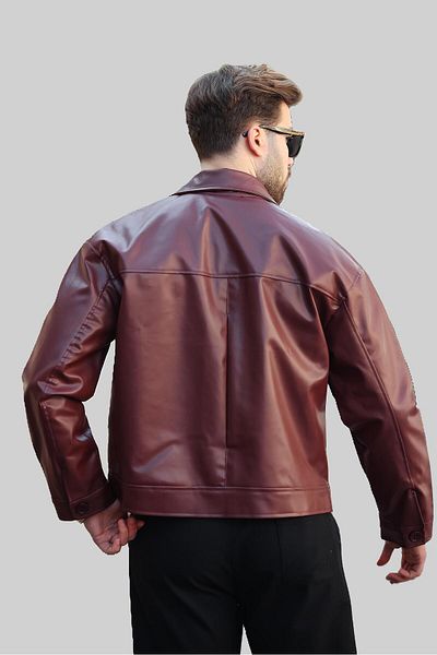 KOCCI Comfortable Fit Men's Leather Coat Jacket