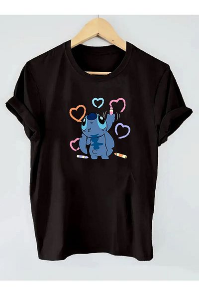makiteks Μπλουζάκι Oversize Printed Stitch για Γυναικεία και Ανδρικά Λευκό-Μαύρο-Γκρι