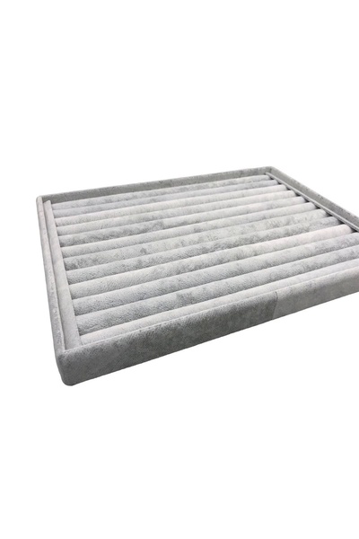 Aydın Decor Local Suede Gray Hot Dog Ring Stand Box (Aydindecor)