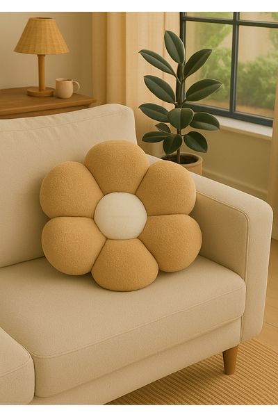 Plush Soft Plush Daisy Decorative Pillow Cushion - Imported Fabric - Antiallergic