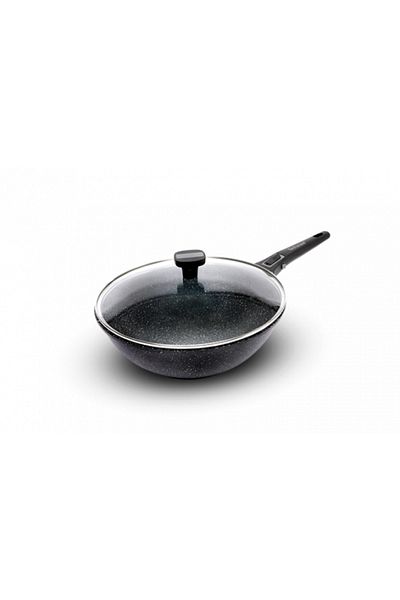 Techwood Wok Techwood TP-30WO, 30cm, removable handle, glass lid, all heat sources, including induction