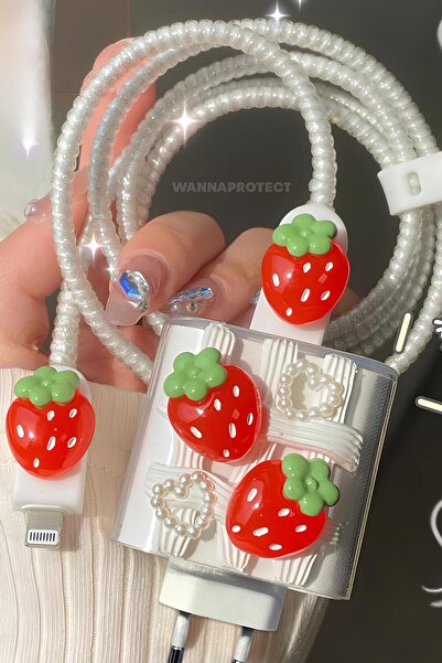 WANNA PROTECT Iphone 20W Uyumlu Şarj Kablosu Başlığı Adaptörü Fiyonk Koruma K...