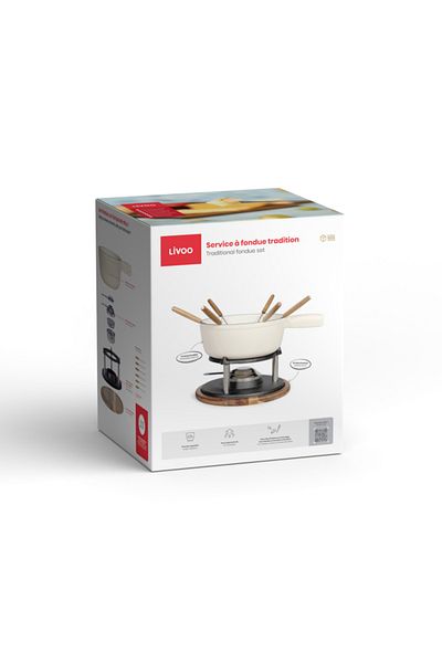 LİVOO Livoo MEN426C traditional fondue set, 2.6L, 6 people