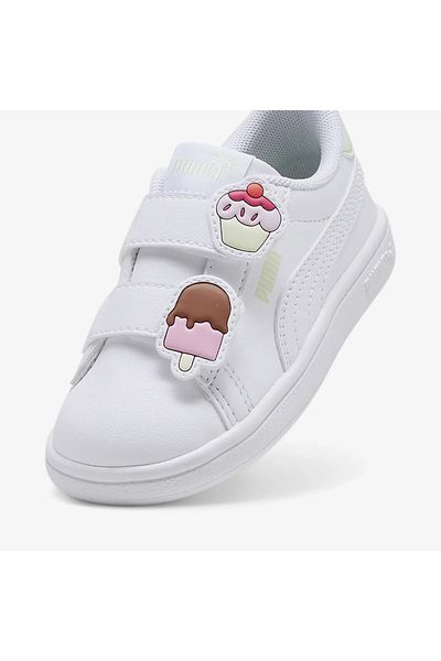 Puma Smash 3.0 Badges Baby Sneakers White Lilac