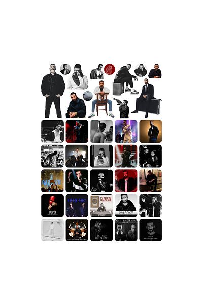 Ororabutik Σετ αυτοκόλλητων 38 τμχ Αγαθισμός Rap - Σετ αυτοκόλλητων Scrapbook Bullet Journal