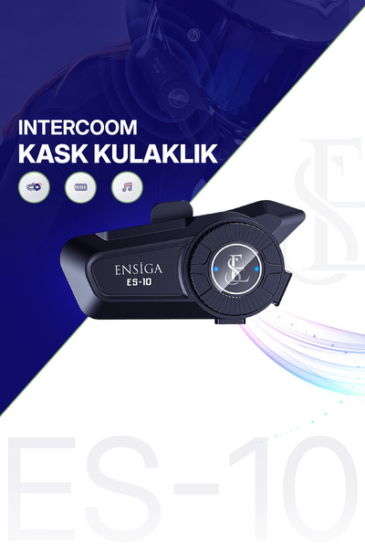 EN SİGA Mega Güçlü Batarya 1.800Mah Kurye Motorcu İntercoom Kask Kulaklık Moto Kulaklık