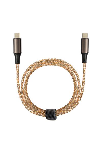 LİVOO Cablu Livoo TEA299, USB C la USB C, 1M, încărcare rapidă, 60W, lumină RGB, capete din aluminiu
