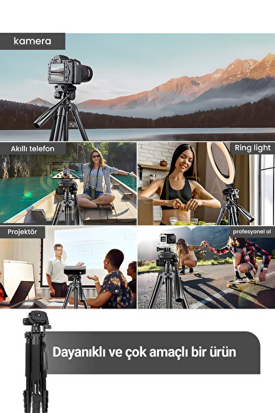 EN SİGA A Plus Tripod 175 Cm Profesyonel Telefon Kamera Tutucu Çantalı Tripod