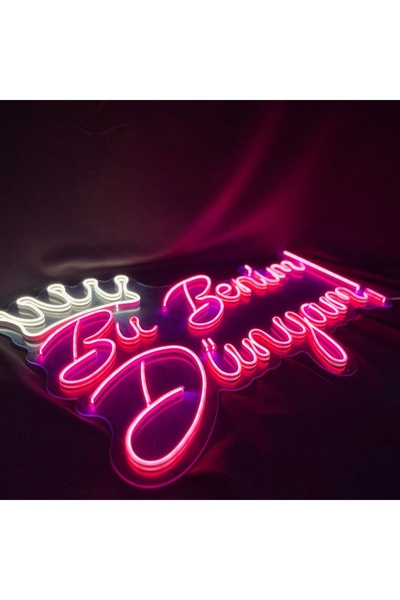 Pleksistore Bu benim dünyam neon led tabela loewe neon