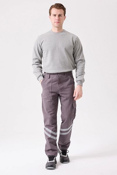 Kardelen İş Elbiseleri Winter Reflective Cargo Pocket Work Pants 100% Cotton Multi Pocket Cold Weather Resistant