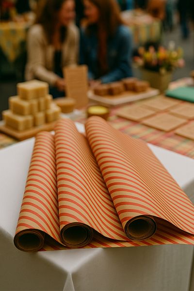 OLİ Art Kraft Red Bloomer Line Wrapping Paper 10 Pieces 70X100Cm Gift Wrapping Gift Paper