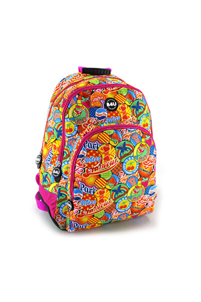 Homio Ergonomic school bag, with three compartments, Homio, 44x35x14 cm, mult...