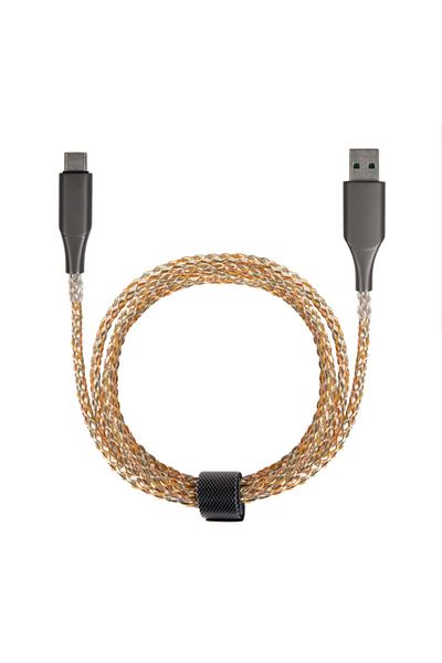 LİVOO Cablu Livoo TEA298, USB A la USB C, 1M, încărcare rapidă, 15W, lumină RGB, capete din aluminiu