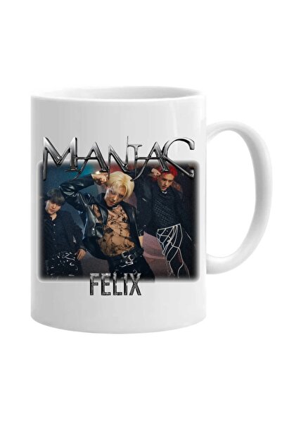 OEM Εξατομικευμένη λευκή κούπα Stray Kids Felix Maniac K-pop, INOVATIX®. 330 ml