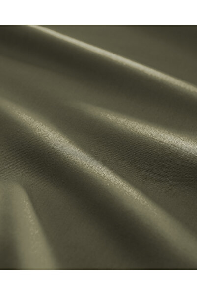 Madame Coco Ciel King Size 100% Cotton Elasticless Satin Bed Sheet - Khaki