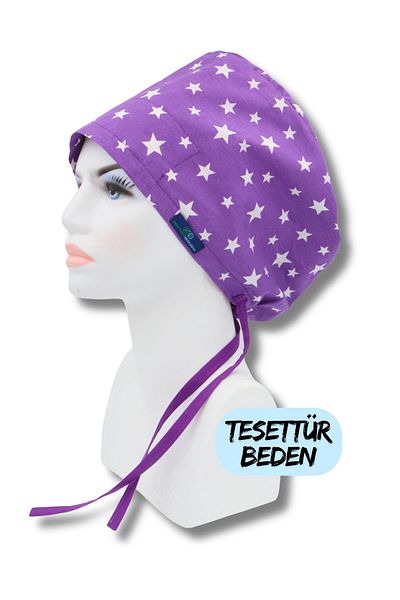 doktorbonem Hijab Purple Stars Model Bone chirurgical Doctor Asistentă Bone pentru îngrijirea sănătății Wide Cut