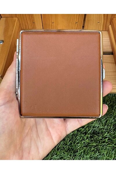 MR EDS Lüks Deri Sigara Tabakası/Kahverengi