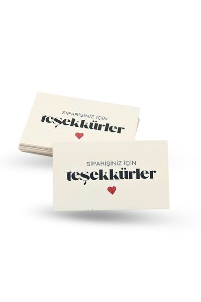 Copyder 100Pcs Thank You Card Mini Card with Thank You Message for Order