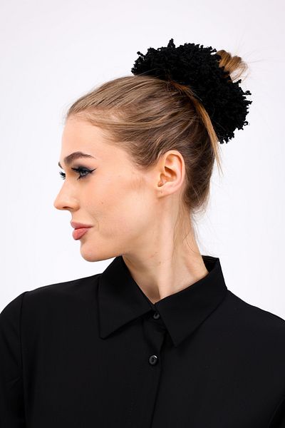 Loggia Nucă de păr arabă neagră Agrafă Snur Plump Elastic Hijab Accesoriu pentru femei