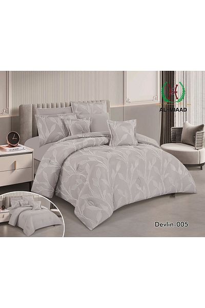 Gerenic 8-piece summer comforter set for two people, fixed middle filling, size 240 x 260 cm