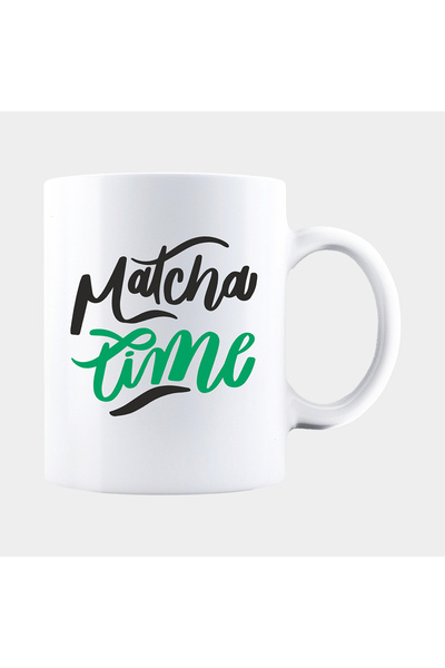 OEM Cana albă personalizată MATCHA TIME, INOVATIX®. 330 ml