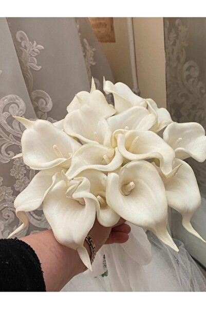 Çiçek Beyaz Gala Gelin Çiçeği Ve Damat Yaka Dalı 18'li