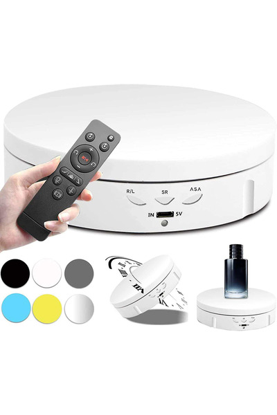 Cloody 360 Derece Hız Ayarlı Otomatik Döner Teşhir Fotoğraf Çekim Standı 146mm Kumanda + 6 Fon 10kg