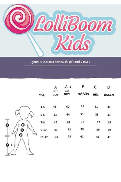 Lolliboomkids Girl's New Season Cute Print Patterned Short Sleeve Pajamas Set 3 Pieces