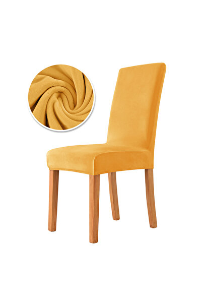 Choice 1 pc yellow New Velvet Fabric Chair Cover Super Soft Chair Covers For ...