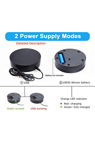 Cloody 360 Derece Hız Ayarlı Otomatik Döner Teşhir Fotoğraf Çekim Standı 146mm Kumanda + 6 Fon 10kg