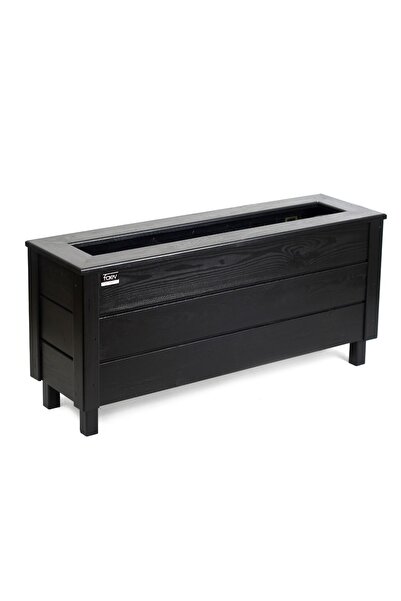Faev Dış Mekan Ahşap Saksı Büyük Boy 100cm x 30cm Yükseklik 45cm Hazır Kurulu