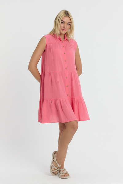 TCT TEKSTİL Women's Dress - Muslin Katkat Dress - 3020